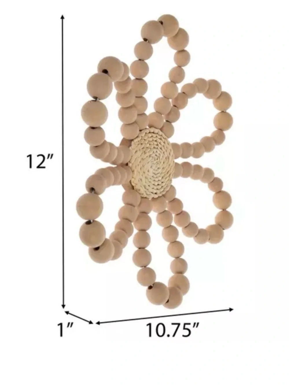 Hobby Lobby Natural Wood Bead Flower Wall Decor